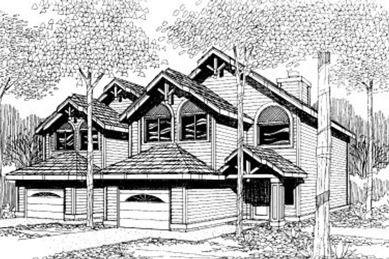 Exterior - Front Elevation for Traditional House Plan #303-253 - 3 bed, 1.5 bath