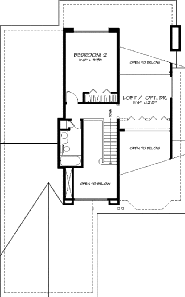 House Plan Design - Country Floor Plan - Upper Floor Plan #320-365