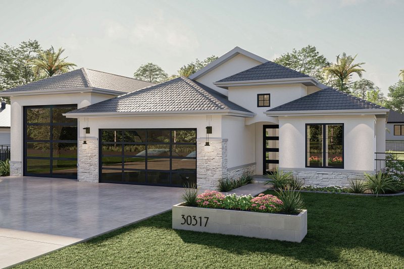 Home Plan - Mediterranean Exterior - Front Elevation Plan #455-620