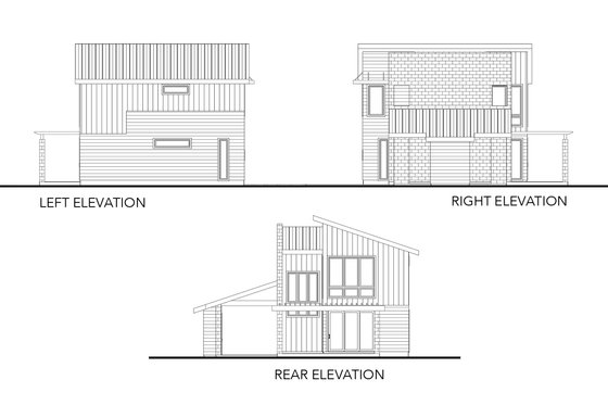 Exterior - Other Elevation for Contemporary House Plan #80-218 - 2 bed, 2.5 bath