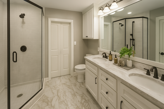 Interior - Master Bathroom for Farmhouse House Plan #44-263 - 3 bed, 2 bath