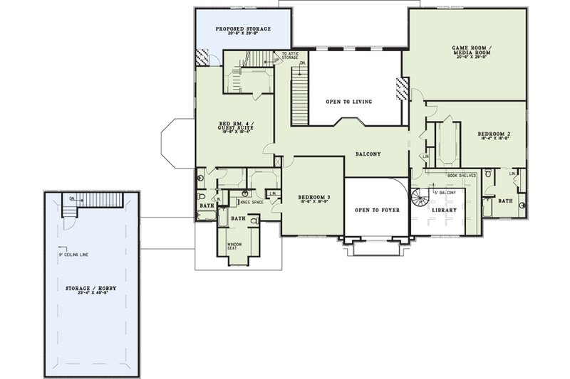 Home Plan - Floor Plan - Upper Floor for European House Plan #17-2278 - 4 bed, 5 bath