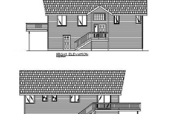 Exterior - Other Elevation 1 for Modern House Plan #117-195 - 3 bed, 3 bath