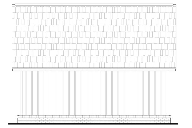 House Blueprint - Exterior - Rear Elevation for Farmhouse House Plan #21-633, 1 bath