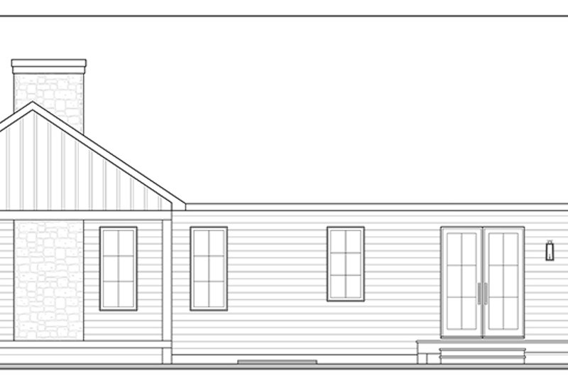 Architectural House Design - Exterior - Rear Elevation 3 for Farmhouse House Plan #23-2396 - 4 bed, 2 bath