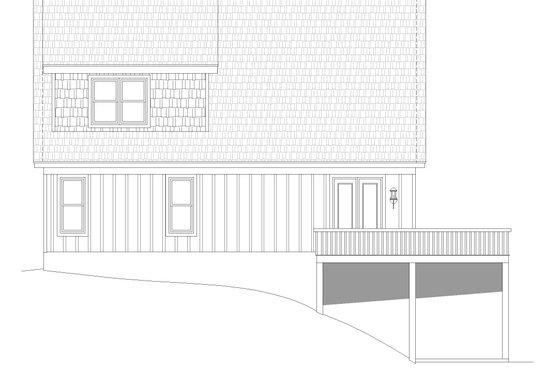 Exterior - Rear Elevation for Farmhouse House Plan #932-551 - 4 bed, 4.5 bath