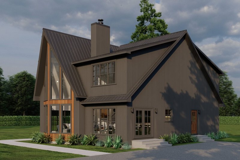 House Design - Exterior - Front Elevation 3 for Cabin House Plan #923-407 - 3 bed, 2.5 bath