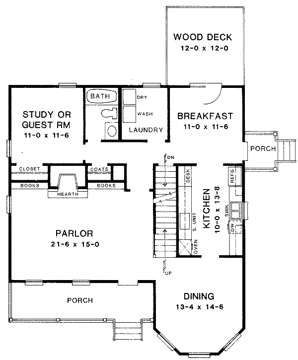 Victorian Floor Plan - Main Floor Plan #10-220