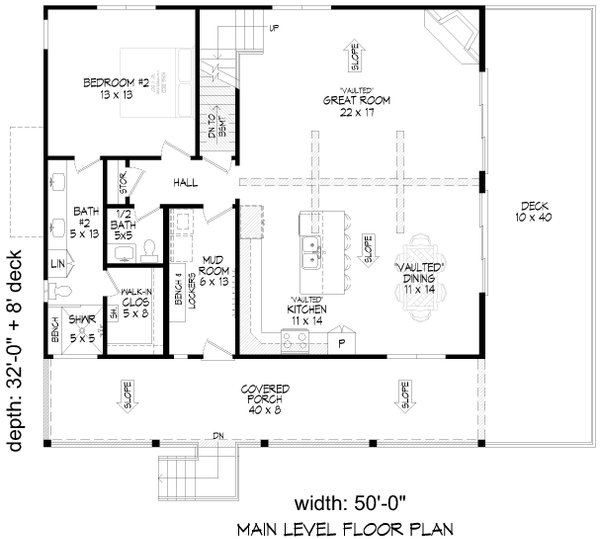 House Plan Design - Southern Floor Plan - Main Floor Plan #932-1077