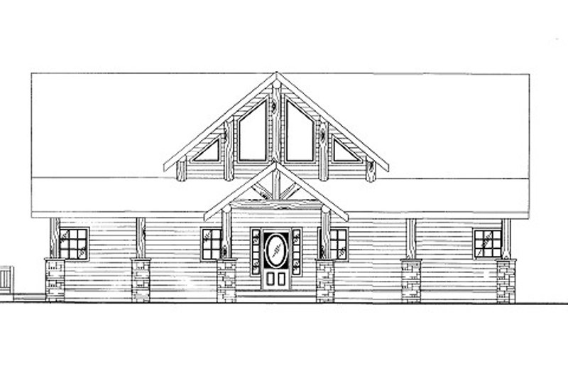 Home Plan - Bungalow Exterior - Front Elevation Plan #117-733