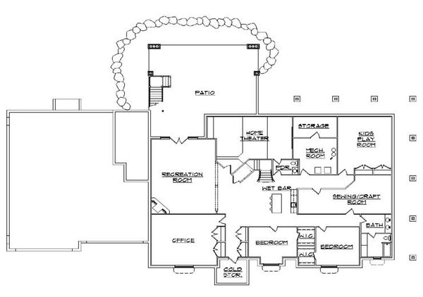 European Floor Plan - Lower Floor Plan #5-348