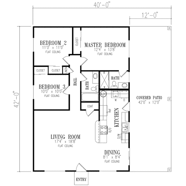 Adobe / Southwestern Floor Plan - Main Floor Plan #1-189