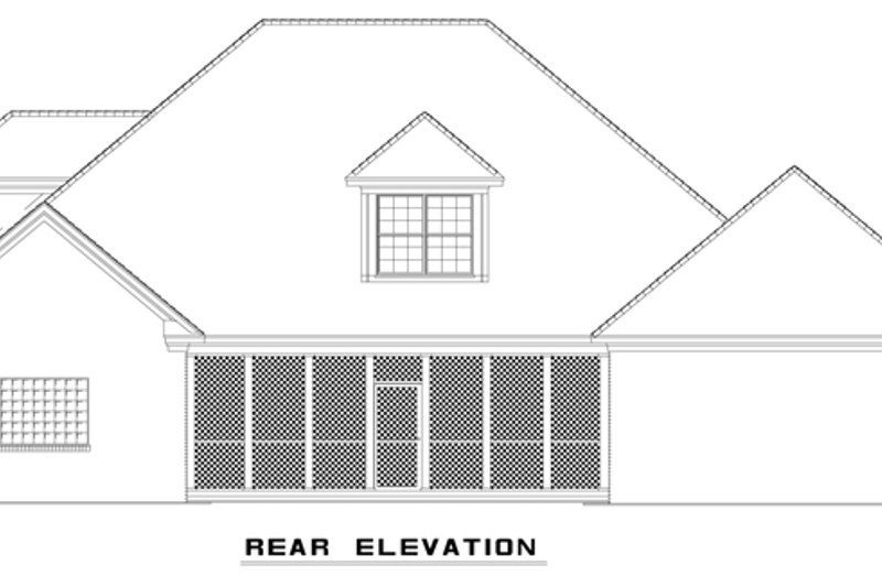 Dream House Plan - Exterior - Rear Elevation for Colonial House Plan #17-2852 - 4 bed, 3 bath