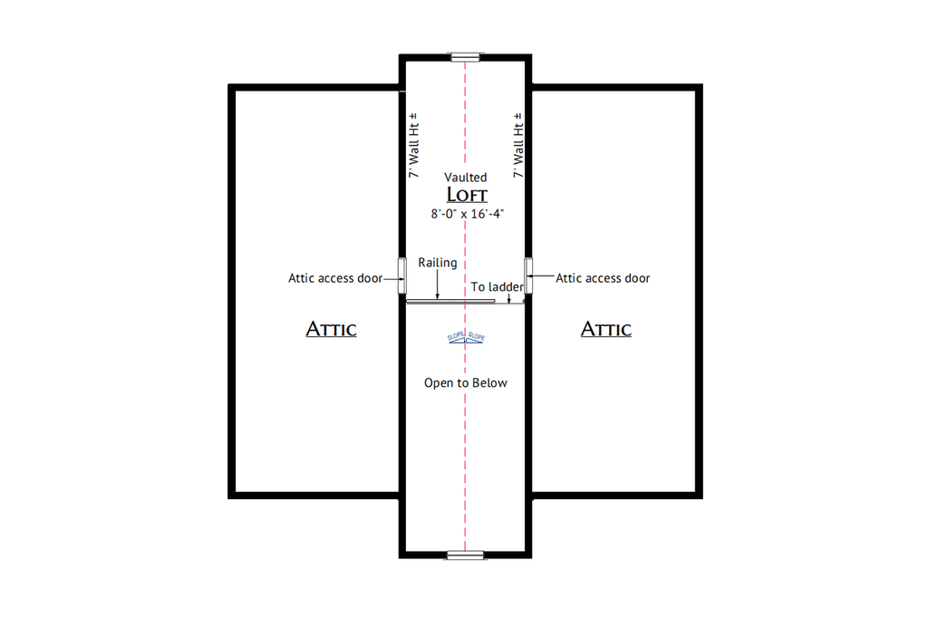 Floor Plan - Other Floor for Modern House Plan #1099-21 - 2 bed, 1 bath