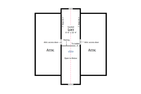 Dream House Plan - Floor Plan - Other Floor for Modern House Plan #1099-21 - 2 bed, 1 bath
