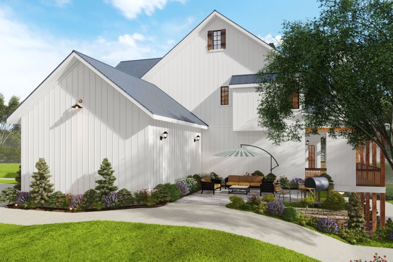 Architectural House Design - Exterior - Other Elevation 1 for Farmhouse House Plan #54-572 - 4 bed, 4.5 bath