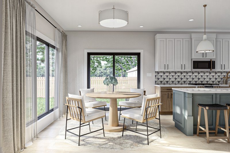 House Blueprint - Interior - Dining Room for Modern House Plan #455-556 - 3 bed, 2 bath