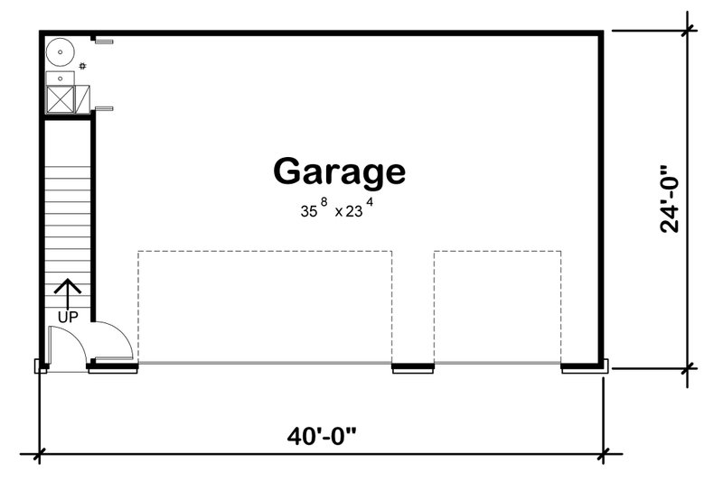 Dream House Plan - Floor Plan - Main Floor for Traditional House Plan #20-2372 - 1 bed, 1 bath