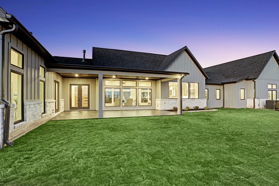 Exterior - Rear Elevation 1 for Modern House Plan #1096-56 - 4 bed, 3.5 bath