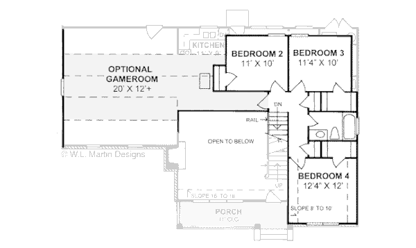Home Plan - Traditional Floor Plan - Upper Floor Plan #20-353