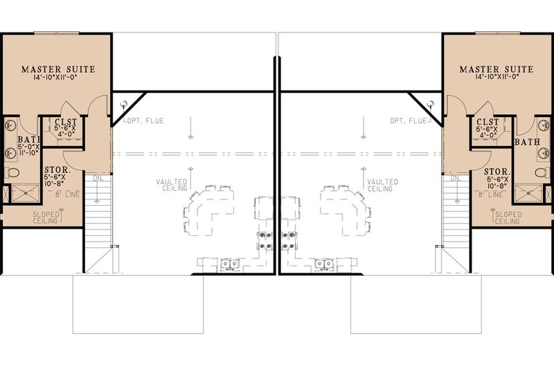 Home Plan - Floor Plan - Upper Floor for Cottage House Plan #923-328 - 3 bed, 2 bath