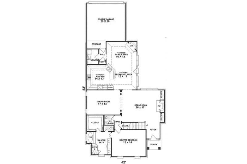 Colonial Style House Plan - 3 Beds 2.5 Baths 2825 Sq/Ft Plan #81-318 ...