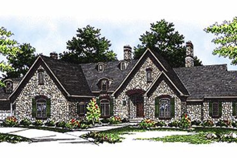 Home Plan - European Exterior - Front Elevation Plan #70-467