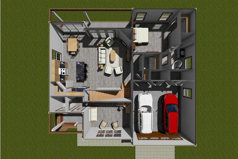 Home Plan - Floor Plan - Main Floor 1 for Traditional House Plan #513-2081 - 3 bed, 2.5 bath