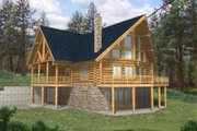 Log Style House Plan - 4 Beds 2.5 Baths 3725 Sq/Ft Plan #117-398 