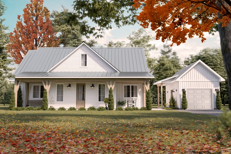 Farmhouse Style House Plan - 3 Beds 2 Baths 1525 Sq/Ft Plan #23-2811