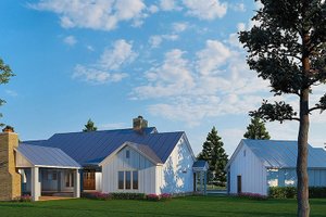 Exterior - Rear Elevation for Country House Plan #923-211 - 3 bed, 2.5 bath