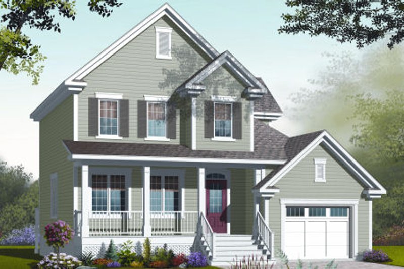 Architectural House Design - Country Exterior - Front Elevation Plan #23-2233