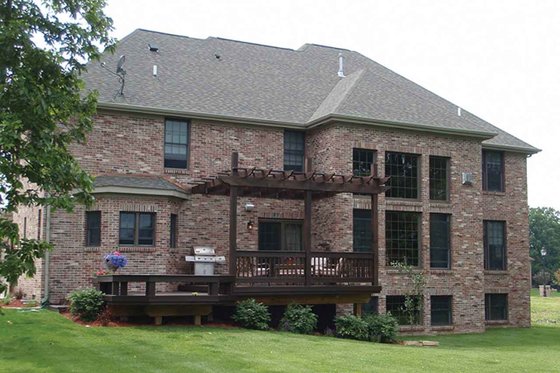Exterior - Rear Elevation for European House Plan #927-24 - 5 bed, 4.5 bath