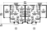 Contemporary Style House Plan - 4 Beds 2 Baths 1840 Sq/Ft Plan #25-4521 