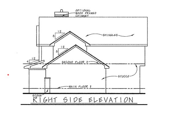 Exterior - Other Elevation 1 for Tudor House Plan #20-1223 - 3 bed, 2.5 bath