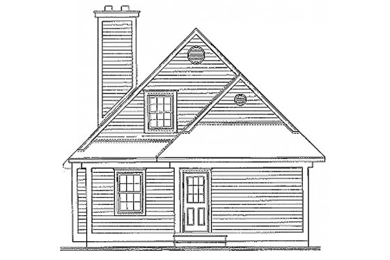 Exterior - Rear Elevation for Traditional House Plan #23-2063 - 3 bed, 2 bath