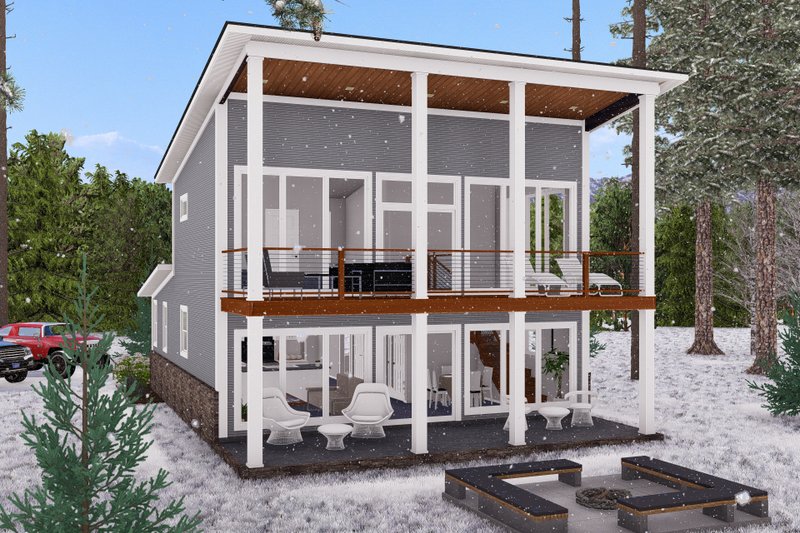 Home Plan - Exterior - Other Elevation 5 for Modern House Plan #513-2249 - 3 bed, 2 bath