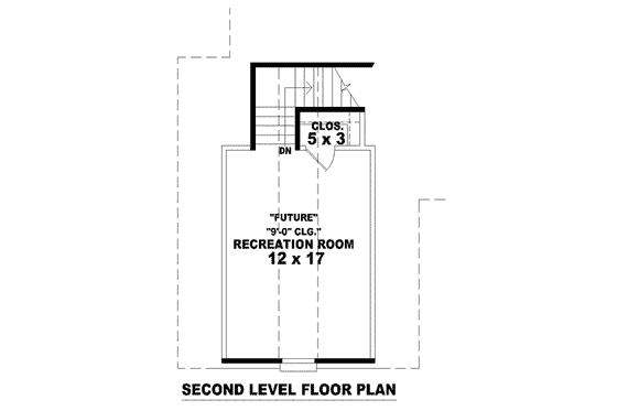 Floor Plan - Other Floor for European House Plan #81-1404 - 3 bed, 2 bath