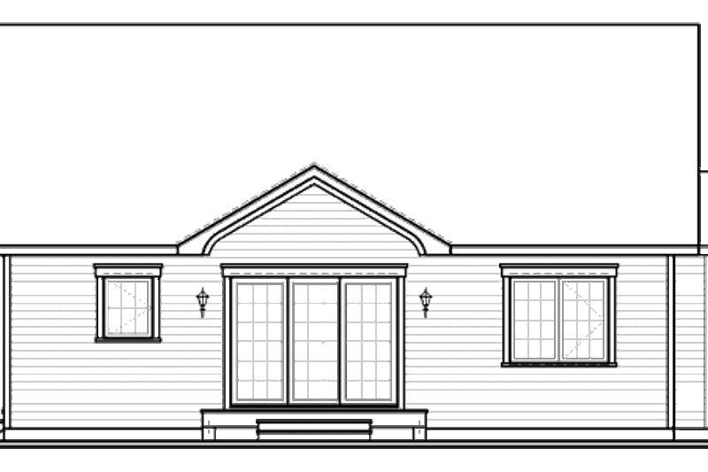 Dream House Plan - Exterior - Rear Elevation for Country House Plan #23-2203 - 2 bed, 1 bath