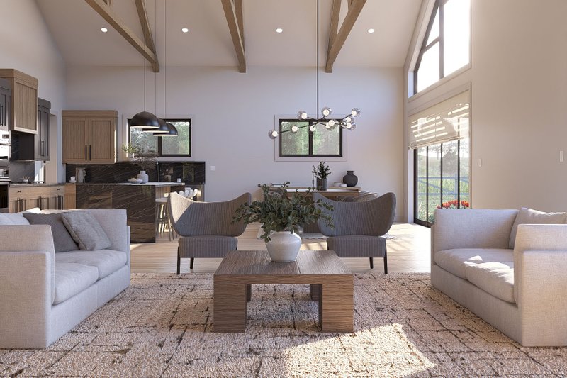 House Design - Interior - Family Room 1 for Barndominium House Plan #455-324 - 3 bed, 3.5 bath