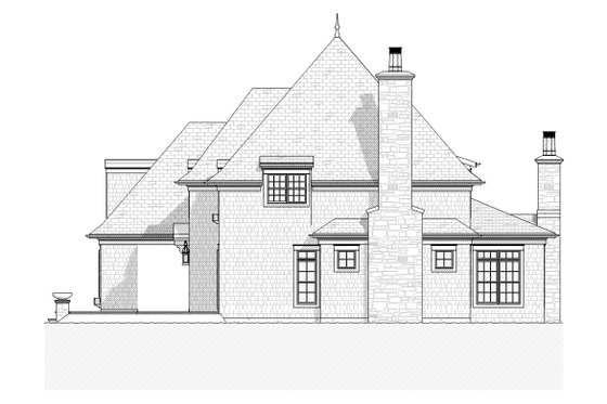 Exterior - Other Elevation for European House Plan #901-59 - 5 bed, 3.5 bath