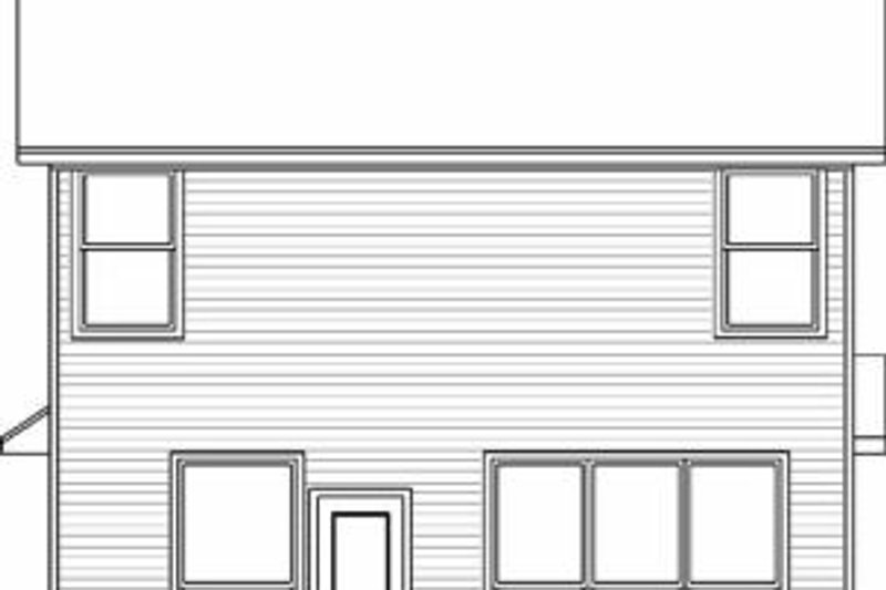 Home Plan - Exterior - Rear Elevation for Colonial House Plan #84-121 - 4 bed, 2.5 bath
