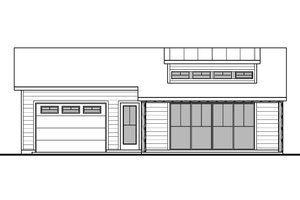 Exterior - Front Elevation 3 for Modern House Plan #1073-46, 1 bath