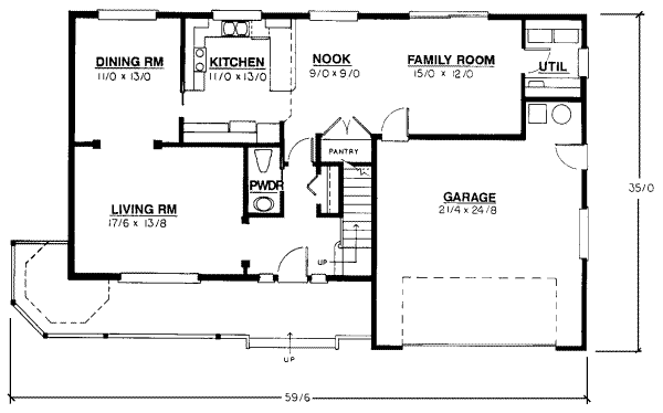 Victorian Floor Plan - Main Floor Plan #319-136