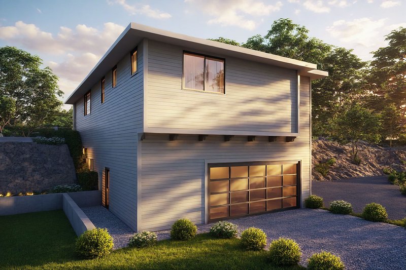 Dream House Plan - Exterior - Rear Elevation for Prairie House Plan #124-1431 - 3 bed, 2 bath