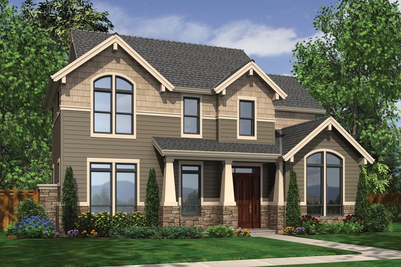 Dream House Plan - Craftsman Exterior - Front Elevation Plan #48-577