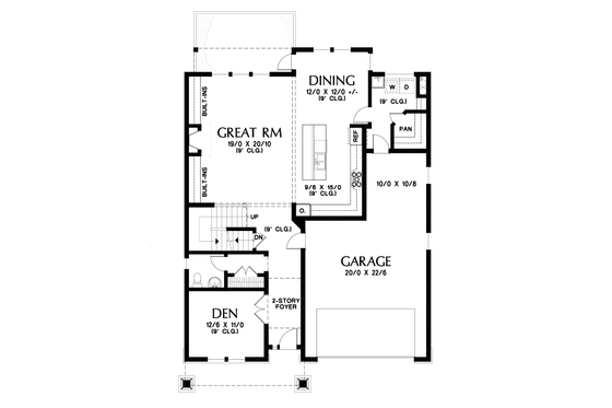 Floor Plan - Main Floor for Cottage House Plan #48-997 - 5 bed, 3.5 bath
