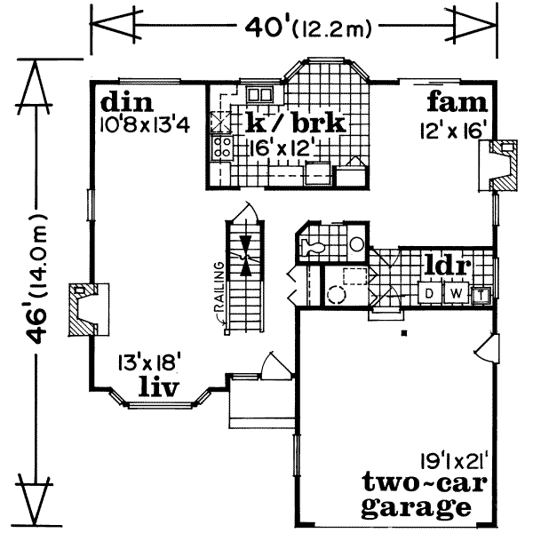 Traditional Floor Plan - Main Floor Plan #47-544