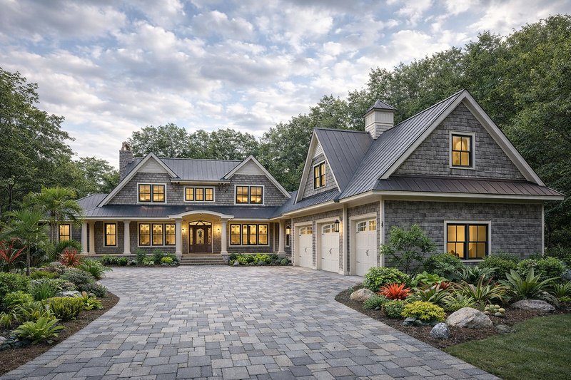 House Blueprint - Exterior - Front Elevation 3 for Country House Plan #928-1 - 4 bed, 4.5 bath