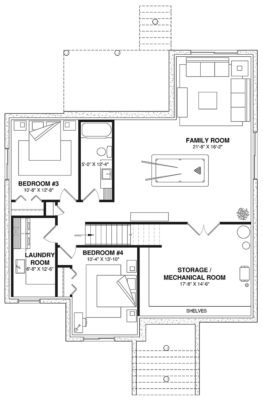 Bungalow Style House Plan - 4 Beds 2.5 Baths 2930 Sq/Ft Plan #23-2821 ...